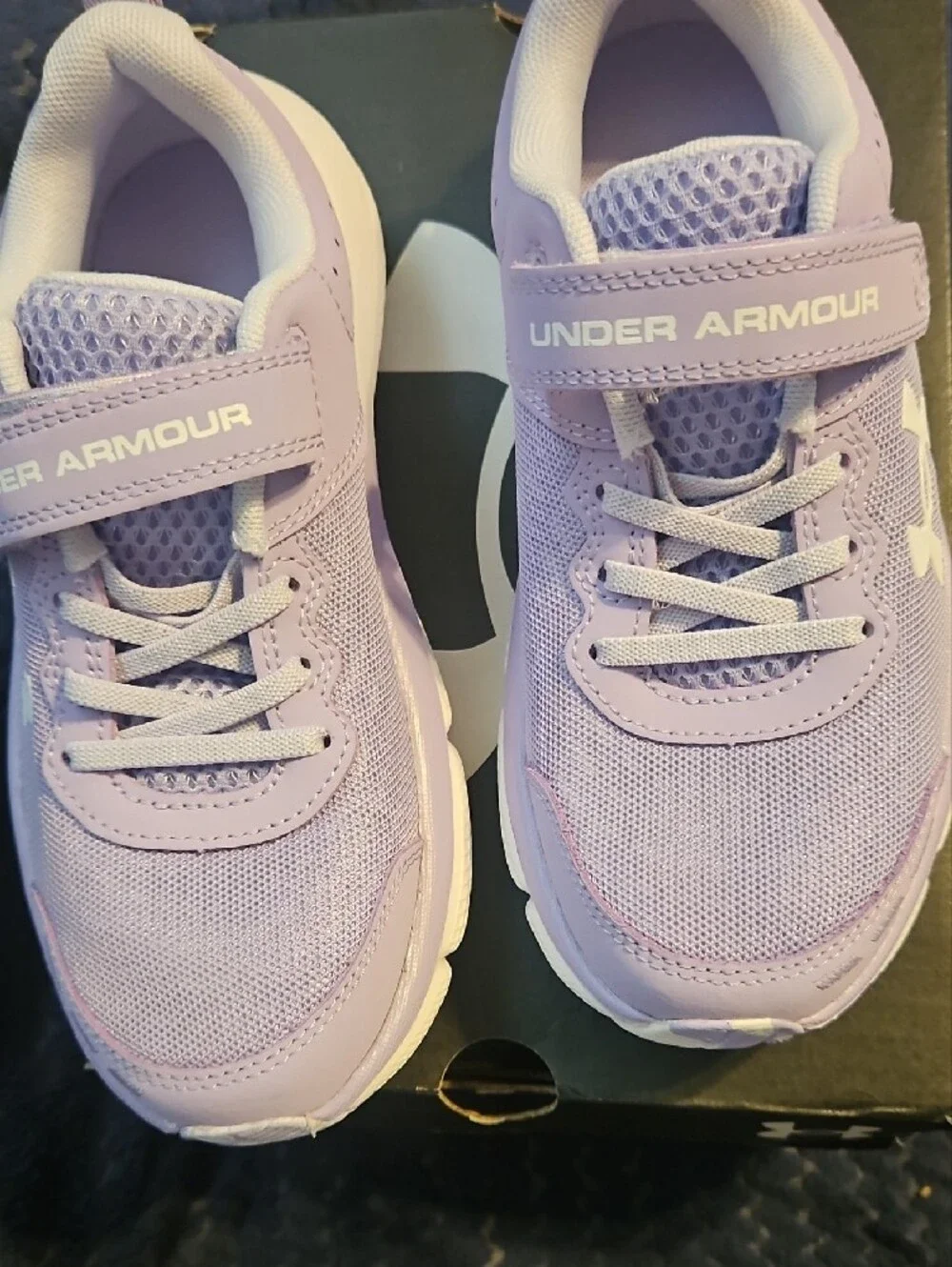 Brand New In Box Under Armour Kids' Lavender/White Athletic Sneakers